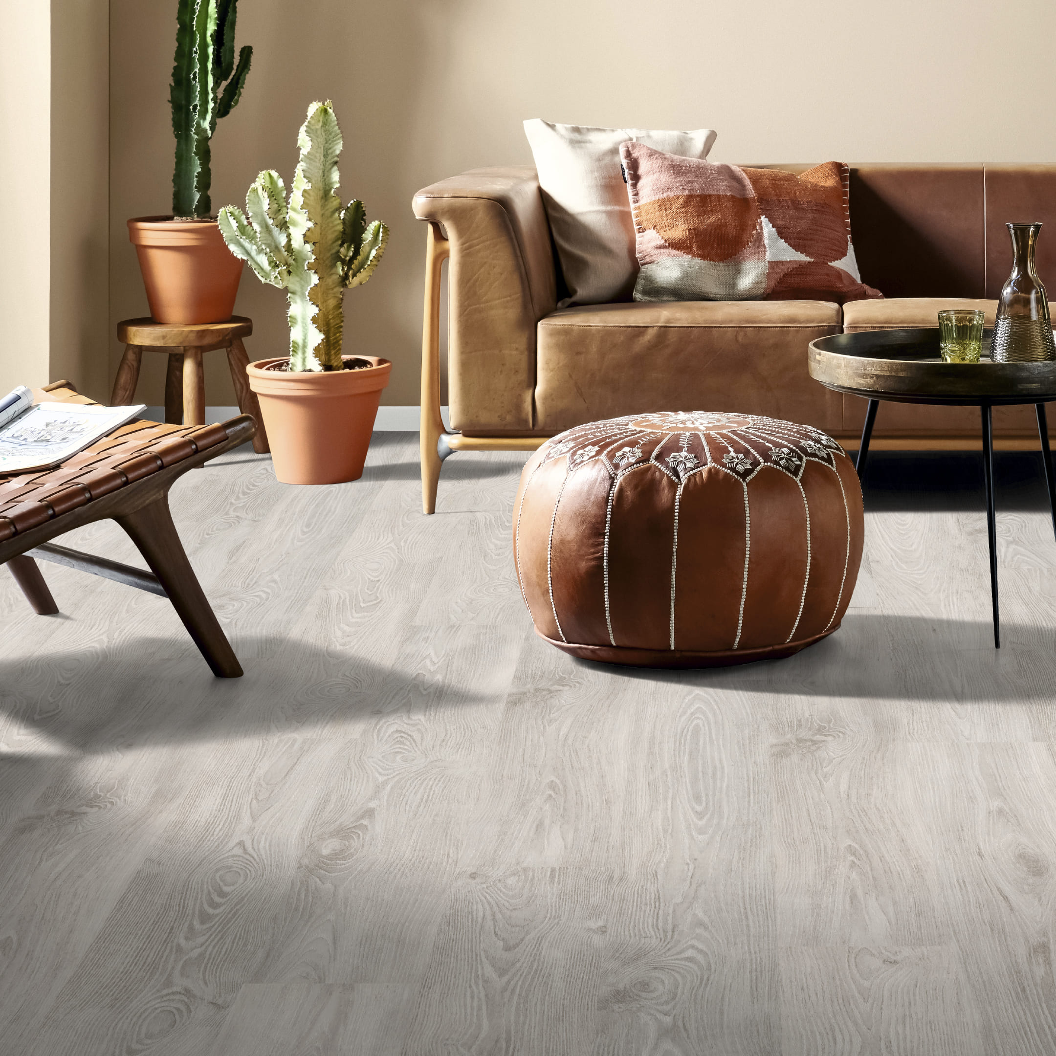 Piso flotante Castaño girona blanco - NatureSense (1,99 m2) - Imagen 2